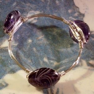 ❤️NEW Midnight Purple Swirl Bangle Bracelet